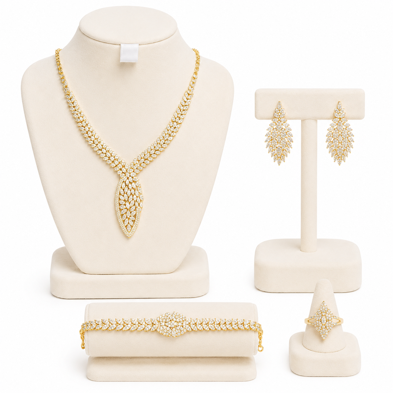 bellaciao-jewelry-set (29) Classic Zircon Charm Necklace Set - Image 1