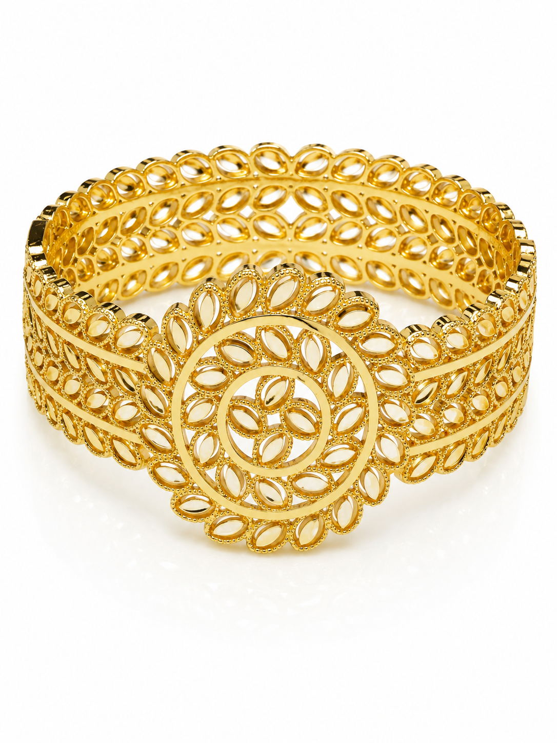 BR033 Quinn Gold Crystal Bracelet - Image 1