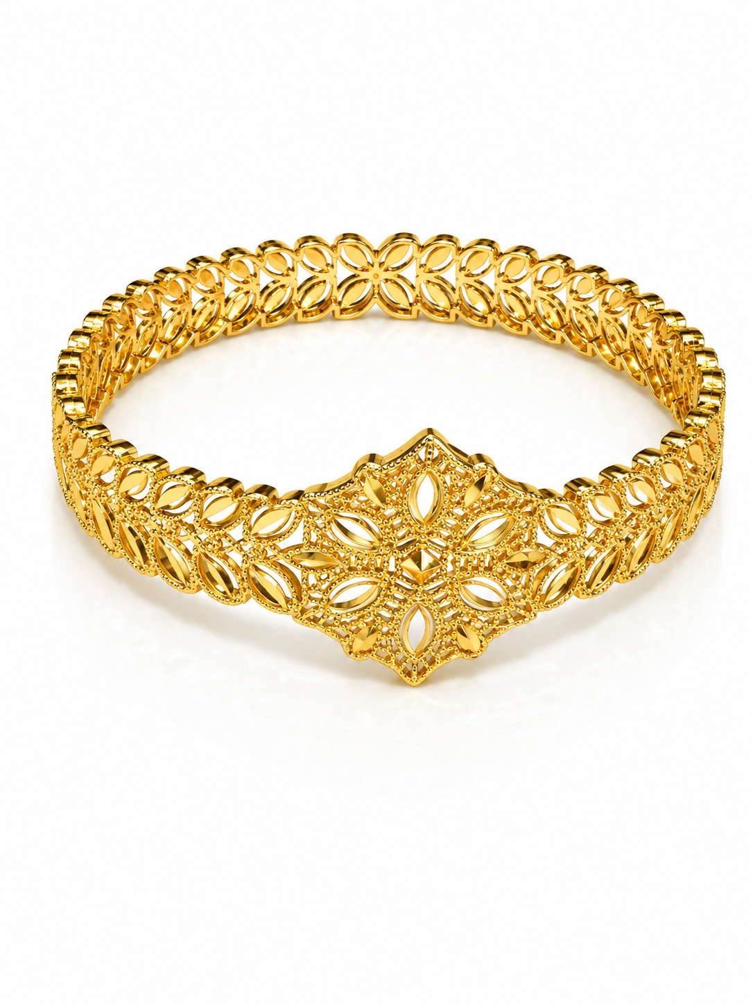 BR037 Uma Gold Flower Bracelet - Image 1